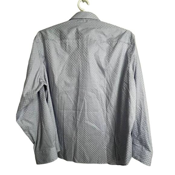 NWT Egara Men's Button Up Dress Geometric Non-Iron Slim Fit Stretch Size XXL - Picture 9 of 9